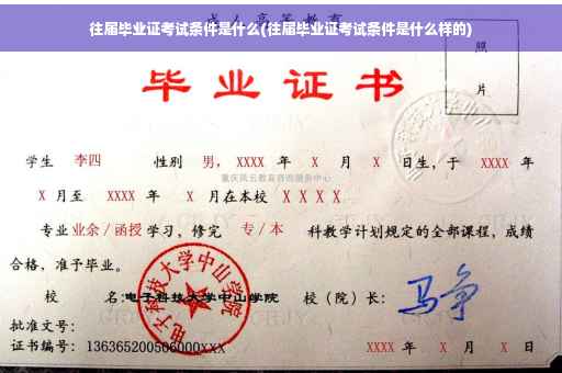 往届毕业证考试条件是什么(往届毕业证考试条件是什么样的)