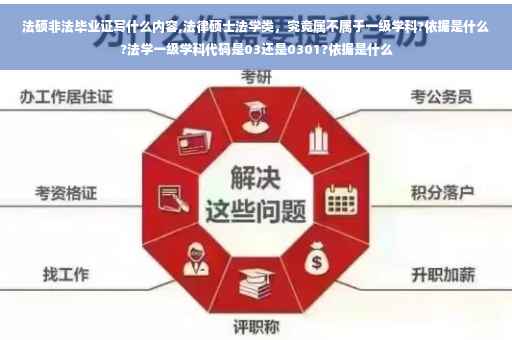 法硕非法毕业证写什么内容,法律硕士法学类，究竟属不属于一级学科?依据是什么?法学一级学科代码是03还是0301?依据是什么