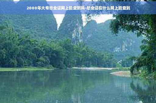 2000年大专毕业证网上能查到吗-毕业证在什么网上能查到