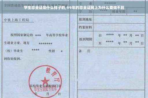 学生毕业证是什么样子的,99年的毕业证网上为什么查询不到