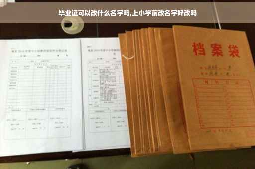 毕业证可以改什么名字吗,上小学前改名字好改吗