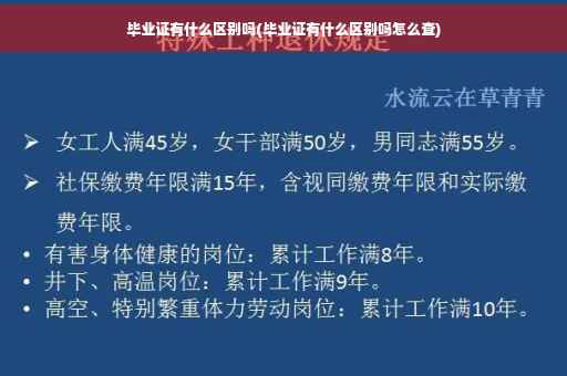 毕业证有什么区别吗(毕业证有什么区别吗怎么查)