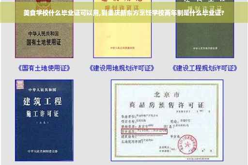 美食学校什么毕业证可以用,到重庆新东方烹饪学校两年制是什么毕业证? 美食学校什么毕业证可以用,到重庆新东方烹饪学校两年制是什么毕业证?