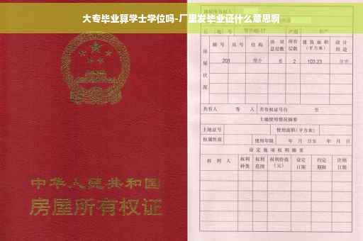 大专毕业算学士学位吗-厂里发毕业证什么意思啊