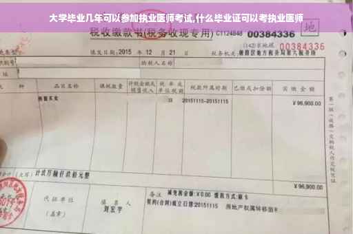 大学毕业几年可以参加执业医师考试,什么毕业证可以考执业医师