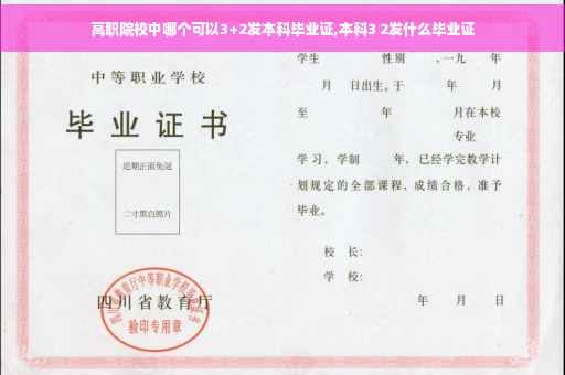 高职院校中哪个可以3+2发本科毕业证,本科3 2发什么毕业证 高职院校中哪个可以3+2发本科毕业证,本科3 2发什么毕业证