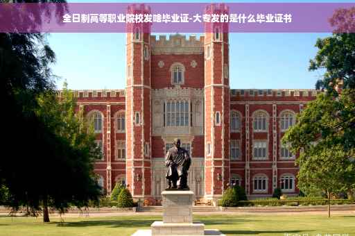 全日制高等职业院校发啥毕业证-大专发的是什么毕业证书