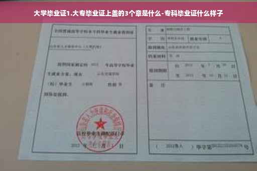 大学毕业证1.大专毕业证上盖的3个章是什么-专科毕业证什么样子