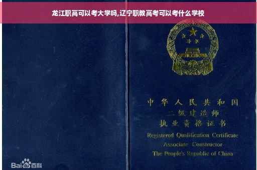 龙江职高可以考大学吗,辽宁职教高考可以考什么学校