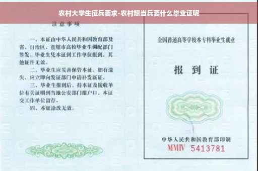 农村大学生征兵要求-农村想当兵要什么毕业证呢