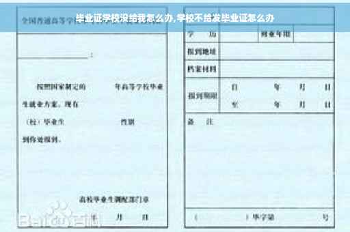 毕业证学校没给我怎么办,学校不给发毕业证怎么办