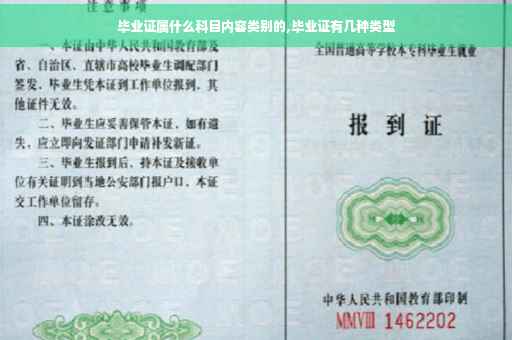 毕业证属什么科目内容类别的,毕业证有几种类型
