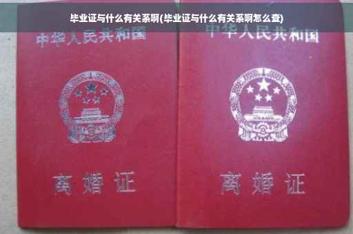 毕业证与什么有关系啊(毕业证与什么有关系啊怎么查)