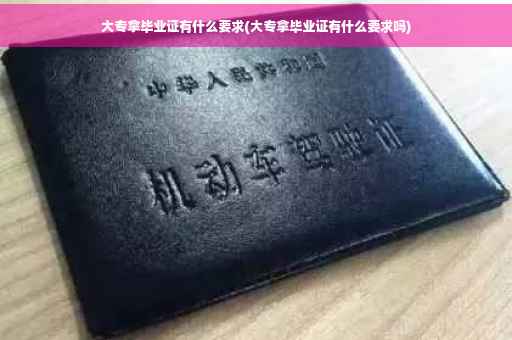 大专拿毕业证有什么要求(大专拿毕业证有什么要求吗)