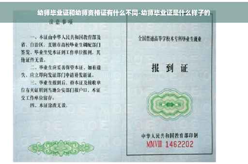 幼师毕业证和幼师资格证有什么不同-幼师毕业证是什么样子的