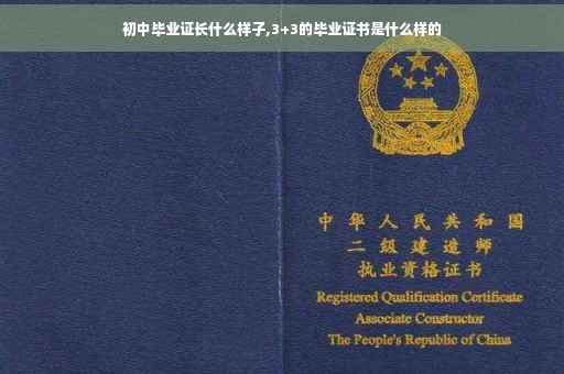 初中毕业证长什么样子,3+3的毕业证书是什么样的