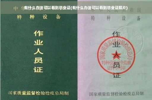 有什么办法可以看到毕业证(有什么办法可以看到毕业证照片)
