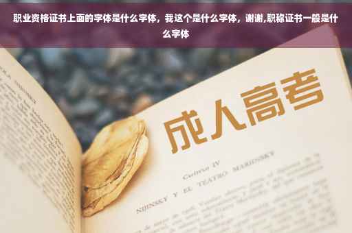 职业资格证书上面的字体是什么字体，我这个是什么字体，谢谢,职称证书一般是什么字体