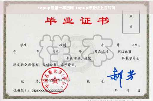 topup是第一学历吗-topup毕业证上会写吗