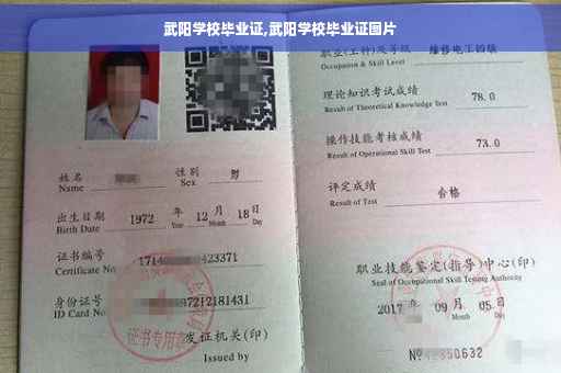武阳学校毕业证,武阳学校毕业证图片