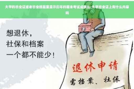 大学的毕业证或者毕业档案里显示历年的期末考试成绩么-大学毕业证上有什么内容吗