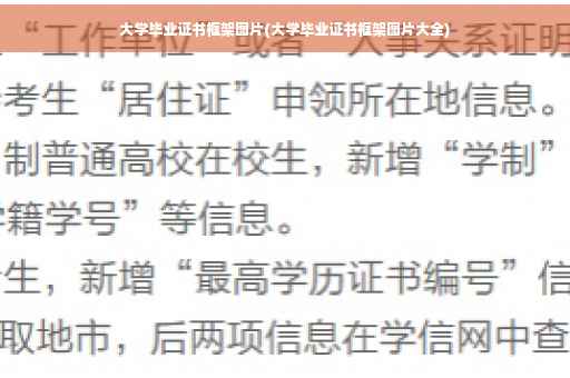 大学毕业证书框架图片(大学毕业证书框架图片大全)