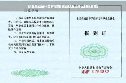 职业毕业证什么时候发(职业毕业证什么时候发放)