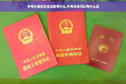 中专计算机毕业证能考什么,中专毕业可以考什么证
