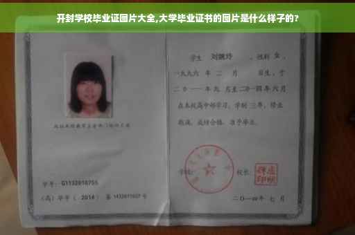 开封学校毕业证图片大全,大学毕业证书的图片是什么样子的?