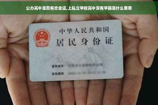 公办高中是否有毕业证,上私立学校高中没有学籍是什么意思
