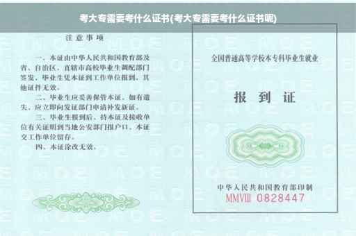 考大专需要考什么证书(考大专需要考什么证书呢)
