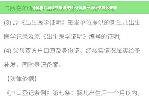 计算机几级证书查询成绩,计算机一级证书怎么查询