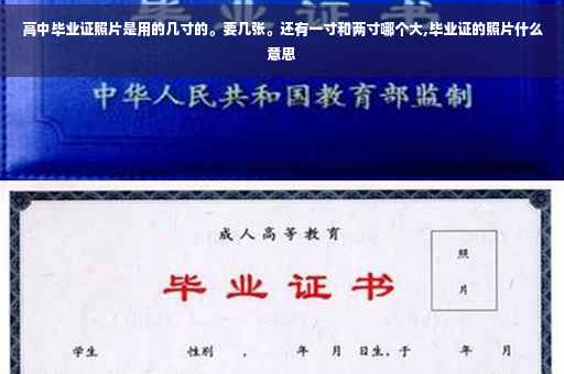 高中毕业证照片是用的几寸的。要几张。还有一寸和两寸哪个大,毕业证的照片什么意思