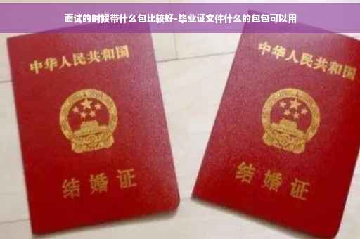 面试的时候带什么包比较好-毕业证文件什么的包包可以用