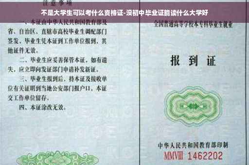 不是大学生可以考什么资格证-没初中毕业证能读什么大学好