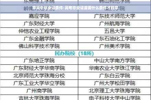 拿高中毕业证条件-高考毕业证需要什么条件才能拿