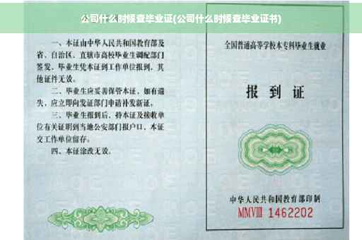 公司什么时候查毕业证(公司什么时候查毕业证书)