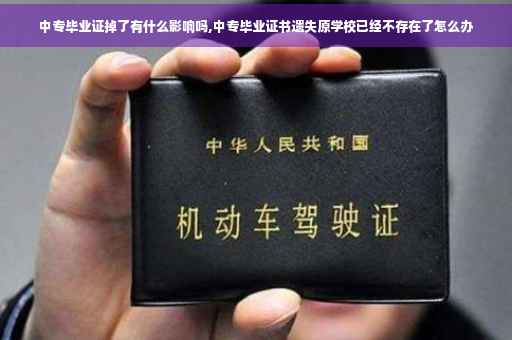 中专毕业证掉了有什么影响吗,中专毕业证书遗失原学校已经不存在了怎么办