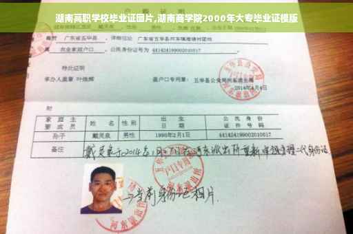湖南高职学校毕业证图片,湖南商学院2000年大专毕业证模版