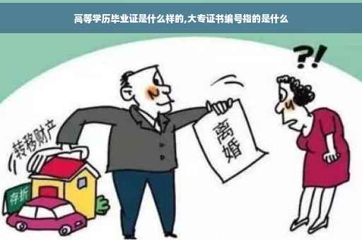 高等学历毕业证是什么样的,大专证书编号指的是什么