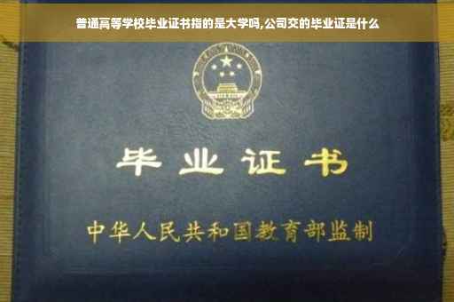 普通高等学校毕业证书指的是大学吗,公司交的毕业证是什么