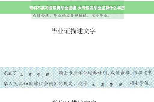 专科不实习会没有毕业证嘛-大专没发毕业证算什么学历
