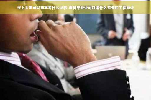 没上大学可以自学考什么证书-没有毕业证可以考什么专业的工程师证