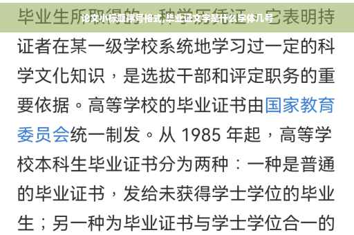 论文小标题序号格式,毕业证文字是什么字体几号