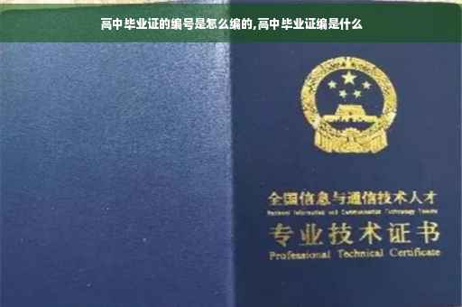 高中毕业证的编号是怎么编的,高中毕业证编是什么