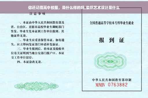 你还记得高中校服，是什么样的吗,染织艺术设计是什么
