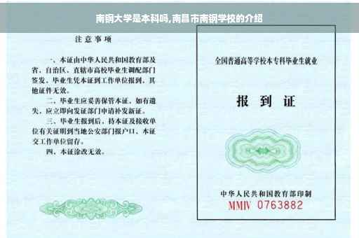 南钢大学是本科吗,南昌市南钢学校的介绍