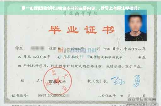 用一句话概括哈利波特这本书的主要内容。,世界上有魔法学校吗?