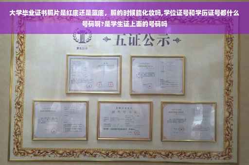 大学毕业证书照片是红底还是蓝底，照的时候能化妆吗,学位证号和学历证号都什么号码啊?是学生证上面的号码吗