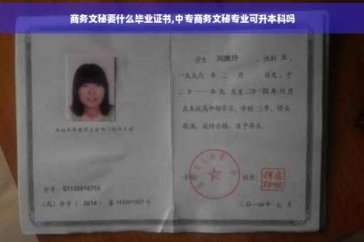 商务文秘要什么毕业证书,中专商务文秘专业可升本科吗